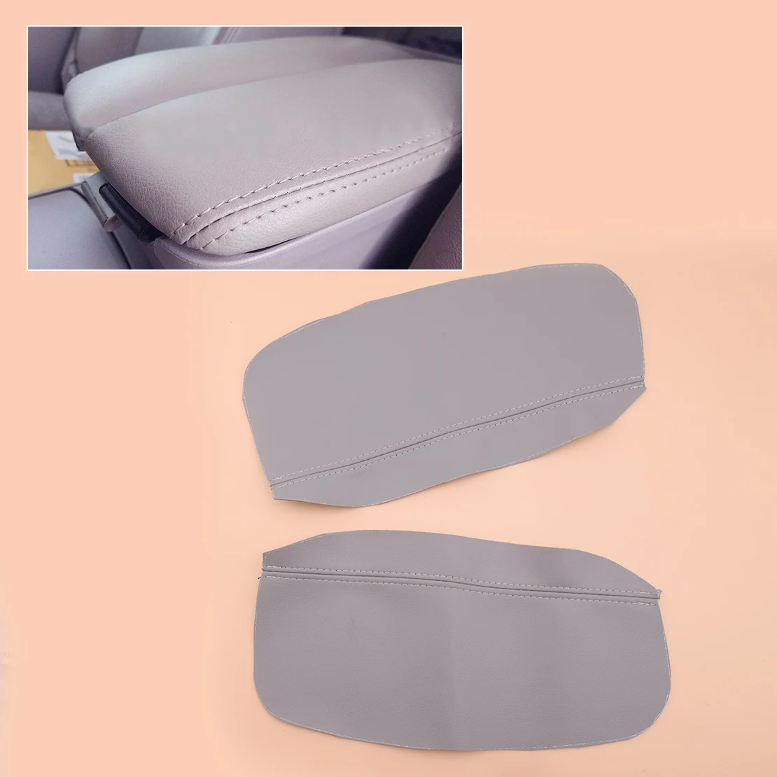Крышка подлокотника центральной консоли из ПУ кожи серого цвета подходит для Honda