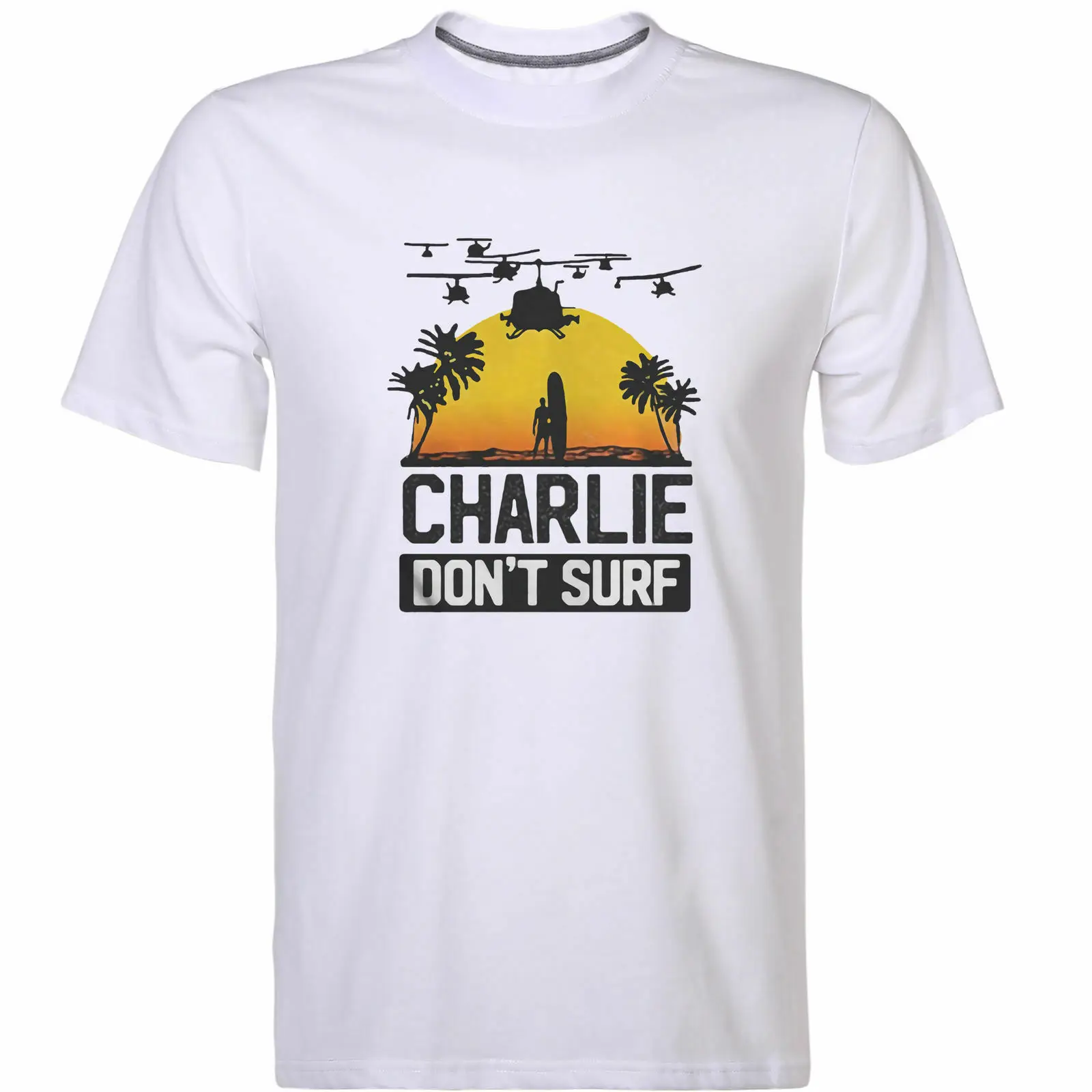 New Charlie Don’T Surf Apocalypse Now Film Movie 1980'S T-Shirt Short Sleeve Top | Мужская одежда