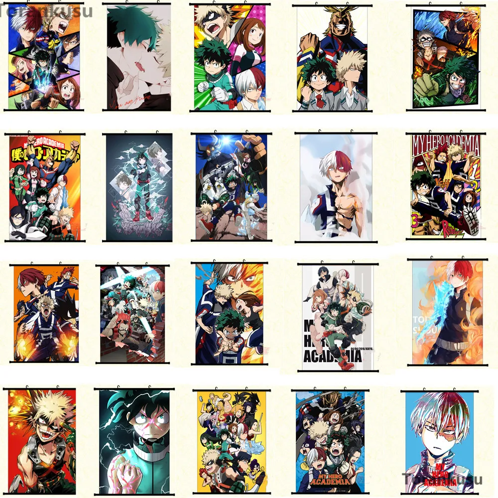 36 Летний стиль мой герой плакат Academia аниме декор дома прокрутки экшн Figma Bakugou все
