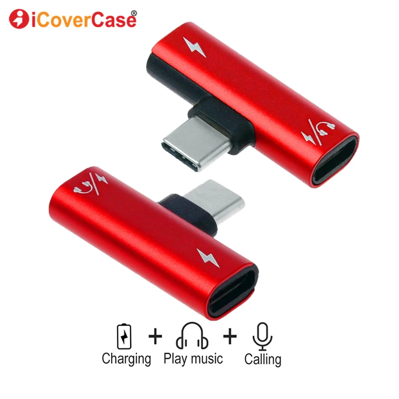 

Dual Type C to Typc C Aux 2 in 1 Adapter For Samsung Galaxy M40 Case Splitter Audio Converter USB C Charging Headphone