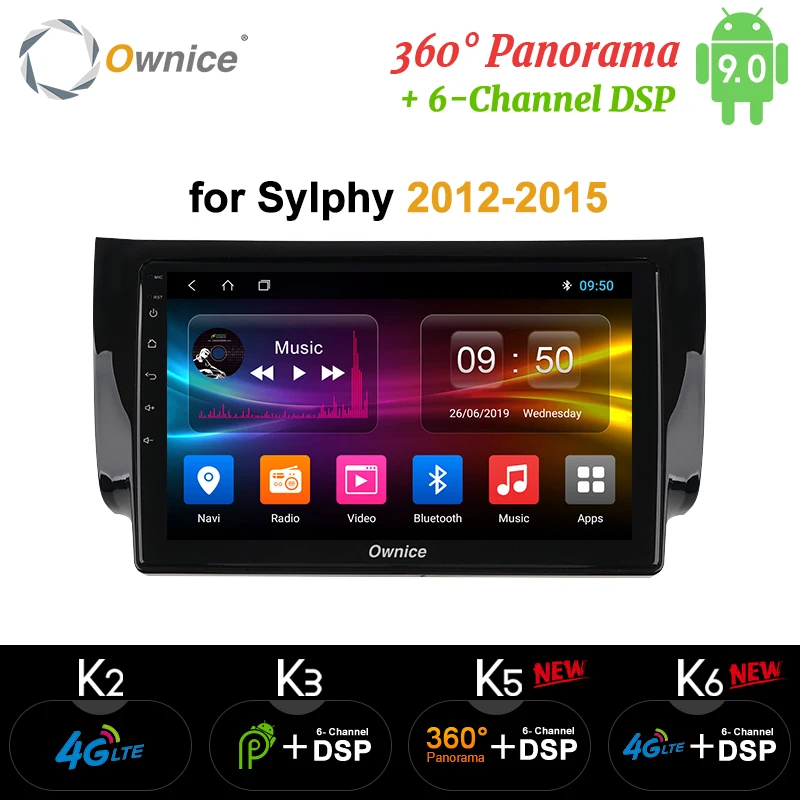 Ownice Android 9 0 Восьмиядерный автомобильный DVD GPS навигационный плеер для Nissan SYLPHY 2012 2015