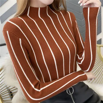 

2019 Poncho Feminino Jumper 9424 Real Photo Of New Vertical Knitting Slim Bottoming Shirt 34 -- 1 Floor, 2 Rows, Shelf