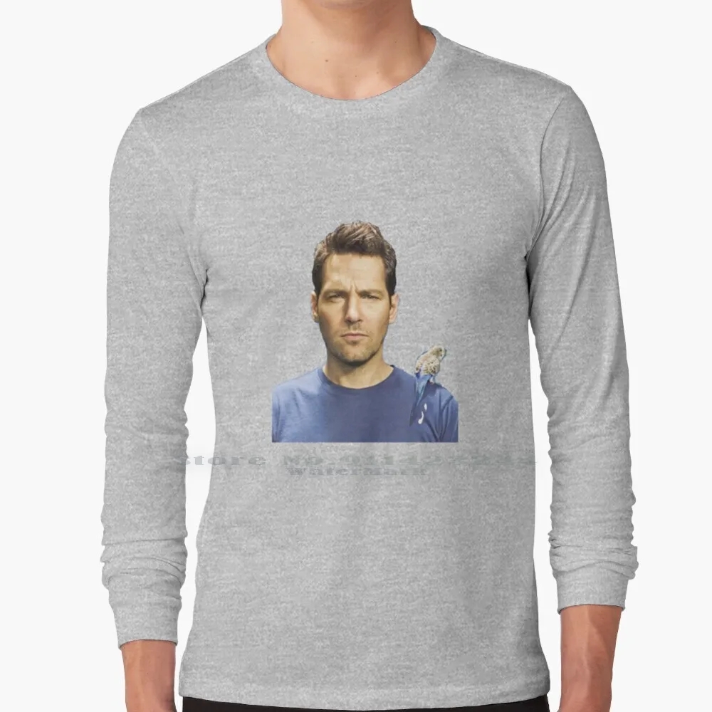 Paul Rudd Bird T-Shirt Manica Lunga Tee Paul Rudd Bird Rudd Life Wet Hot American Summer Ant Man Modelli Di Ruolo Simpatico Attore Attore