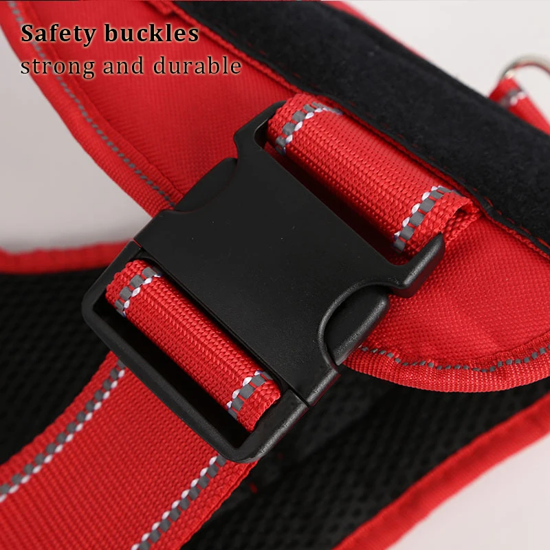 A16 Nylon Reflective Dog Harness Breathable Dog Harness and Leash Set Pet Dog Collar Personalized for Small Medium Large Dog