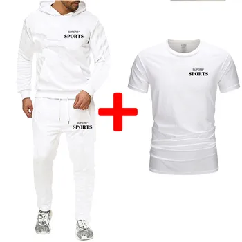 

Tracksuit Men's Polyester Sweatshirt Sports Fleece Gym Spring And Autumn Jacket Pants Casual Men's Tracksuit Sportswear Fitness