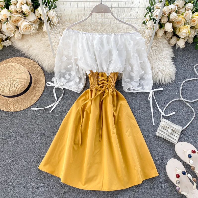 One Size Front Corset Style Midi Dress 2