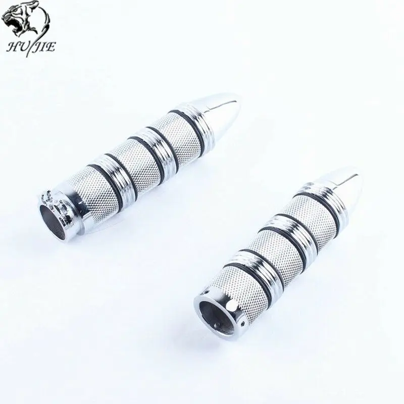 2x Мотоцикл пуля Хром Алюминий " 25 мм руль рукоятка на заказ для Harley Davidson Suzuki Kawasaki Yamaha Honda