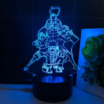 

Anime Naruto Uzumaki 3d Led Night Light Team 7 Sasuke Kakashi Hatake Itachi Uchiha Usb Touch Sensor 3d Lamp Child Xmas Kids Gift