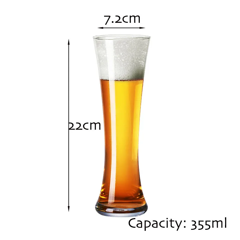 Beer Glass Wheat Beer Glass Cocktail Glass Drinkware Set 4PCS