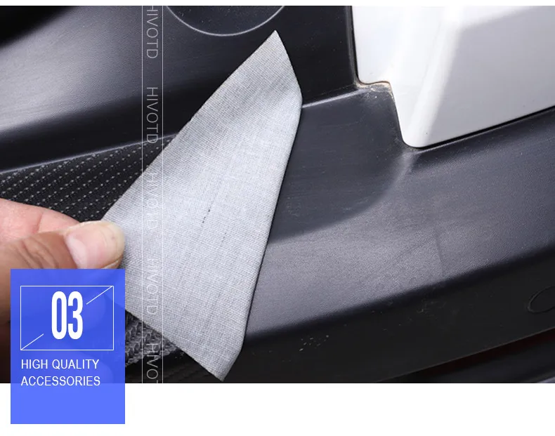Hivotd For Volkswagen vw Tiguan 2 Car Accessories interior Rear Guard Bumper leather Sticker Sill Pad Car Styling Trim