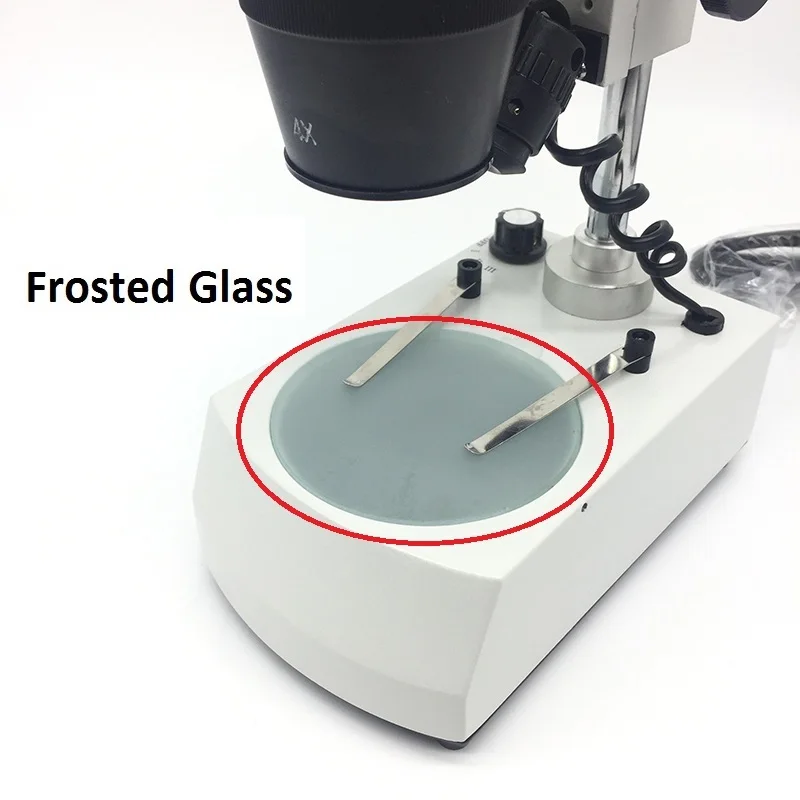 Stereo Microscope Specimen Plate Transparent Translucent Round Frosted Glass White Black Plastic Work Board