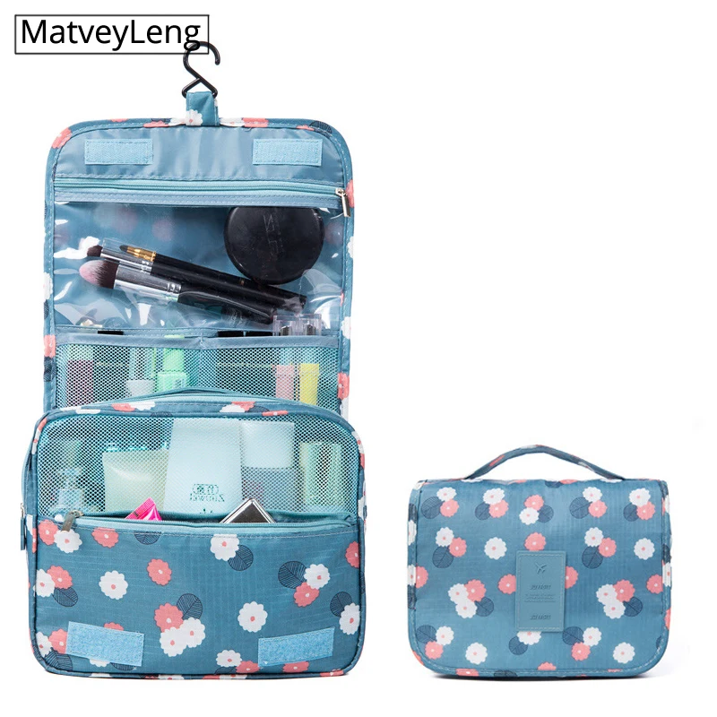 New Waterproof Packing Cubes Travel Large Capacity Storage Bag Portable Hook Wash Cosmetic Bag Fash