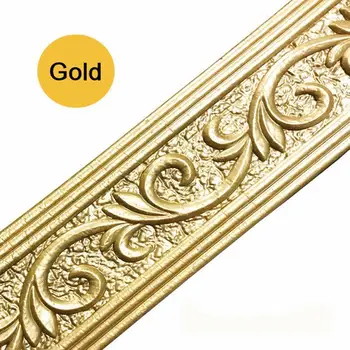 

92*8cm Wall Skirting Border Pattern Self Adhesive Waterproof Decor Home Wallpaper Crashproof Border Wall PVC Material Stick V9F3