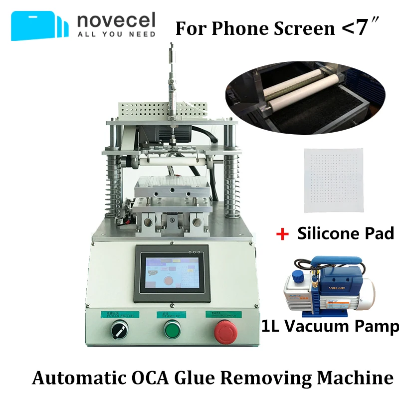 

7 inch Fully Automatic OCA Glue Removing Remover Machine For Mobile Phone LCD Touch Screen Refurbishment With 1L Pump