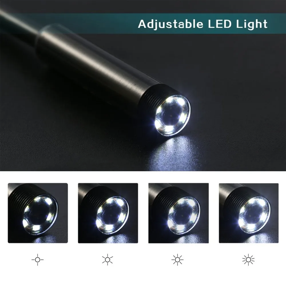 LESHP 6LED 5,5 мм 1/1. 5/2/3,5 м объектив эндоскоп водонепроницаемый инспекционный бороскоп для Android Фокус объектив камеры USB Кабельный эндоскоп