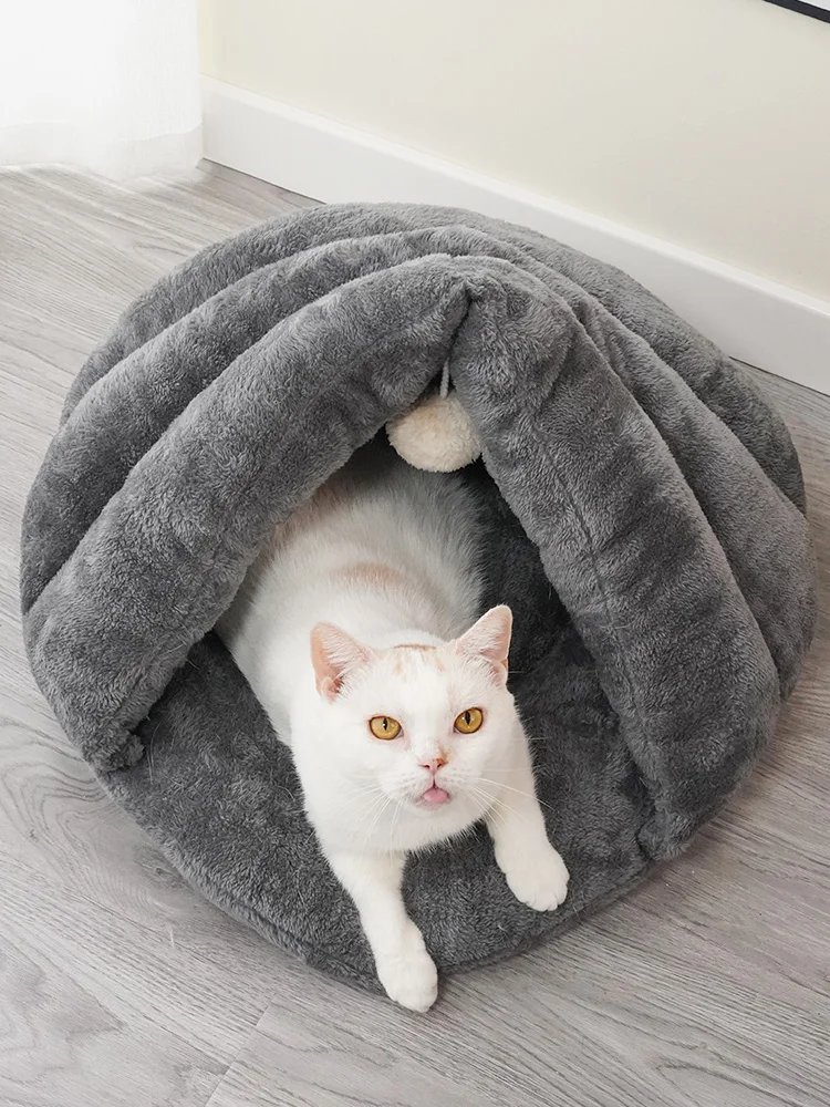 Warm Cat Bed Pet Puppy Cat House Winter Plush Dog Cushion Mat Indoor