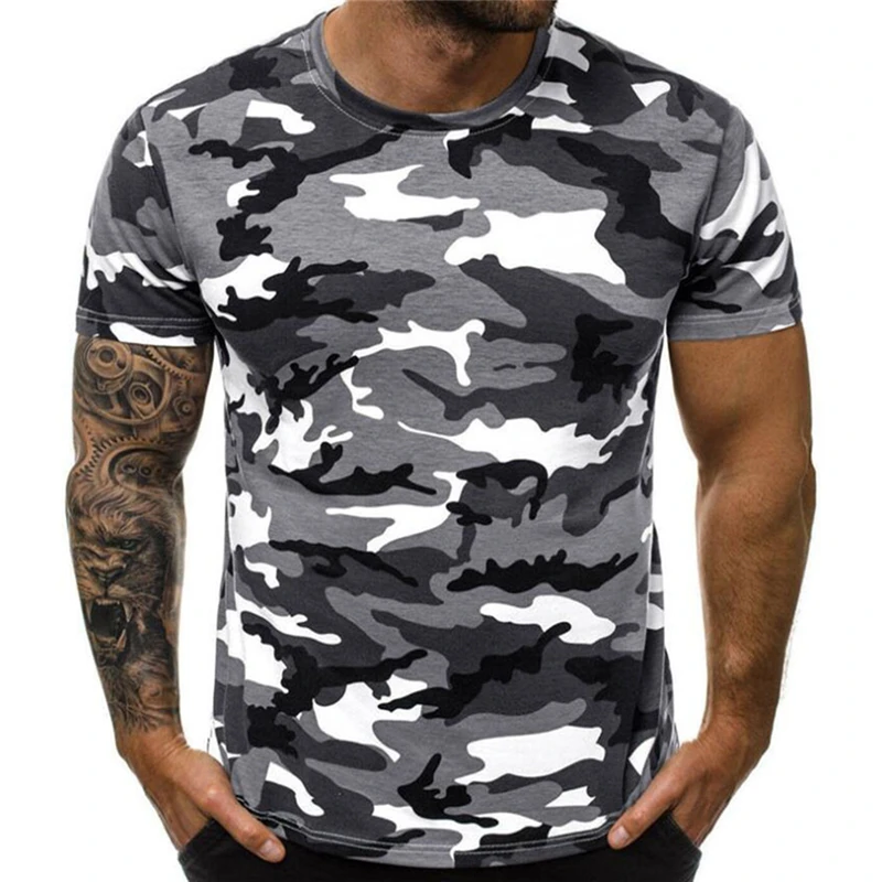 New-Summer-Fashion-Camouflage-T-shirt-Men-Casual-O-neck-Cotton ...