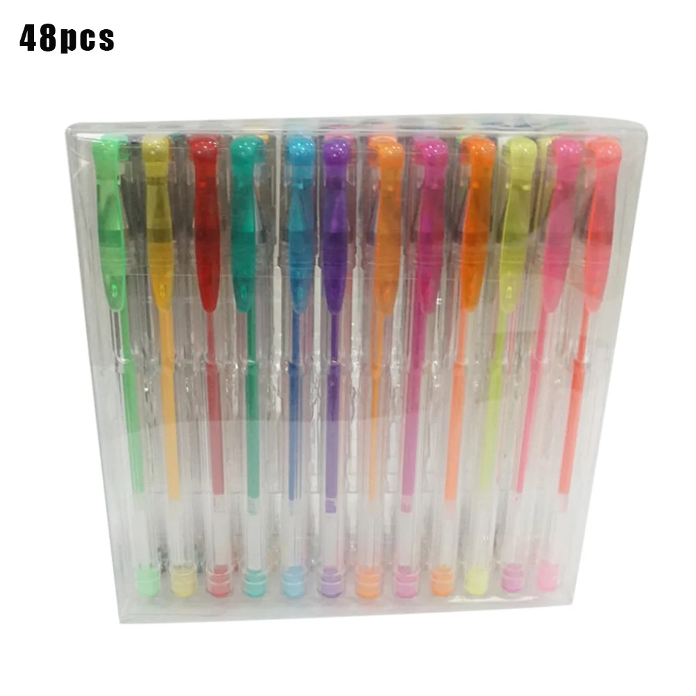 Гелевая ручка для рукоделия, для рисования, 48/100 цветов, набор для художественной краски, водостойкая ручка, набор для школы GV99 - Цвет: 48pcs