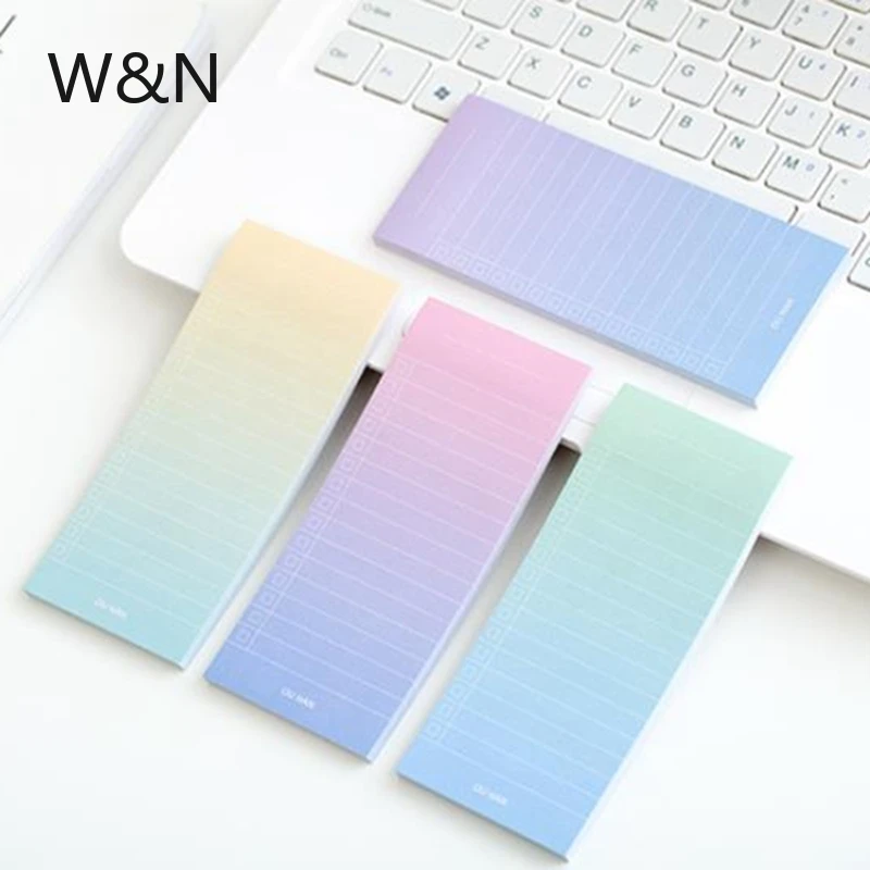 

40 Sheets/Pack Rainbow Gradual Change Color Memo Pad Paper Sticky Notes Notepad Writing Stationery Office School Supplies