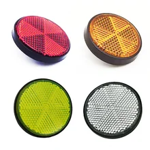 2 pièces bande d'avertissement ronde bande autocollant réfléchissant voiture moto vélo caravane camion vis sur sécurité réflecteur autocollants autocollants