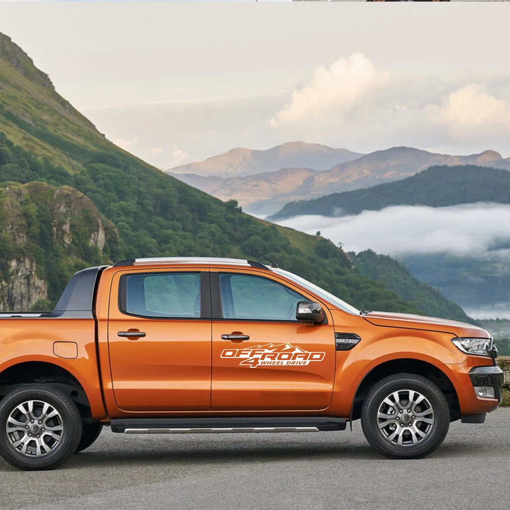 2 шт. внедорожные 4X4 автомобильные боковые наклейки для Ford Ranger Raptor Pickup Isuzu Dma Nissan NAVARA Toyota Hilux авто тюнинг аксессуары