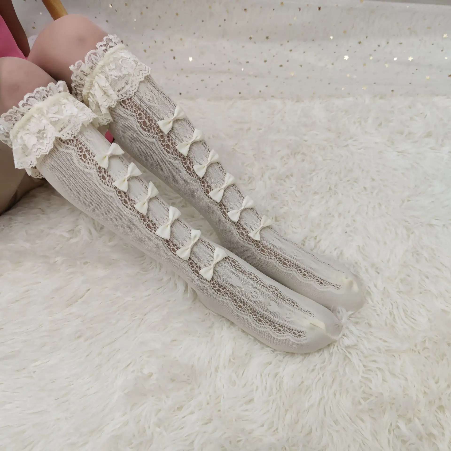 Esihou Lolita Socks Japan Anime Cosplay Bowknot Loose Lace Maid Knee Highs -Zentai shop online H432281f0abc149608a4ed59ffb81bba7Z.jpg