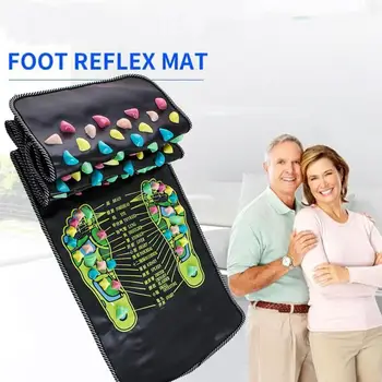 

Foot Acupuncture Point Massage Cushion Reflex Therapy Imitation Pebbles Walking Stone Pad Finger Pressure Plate 175*35cm
