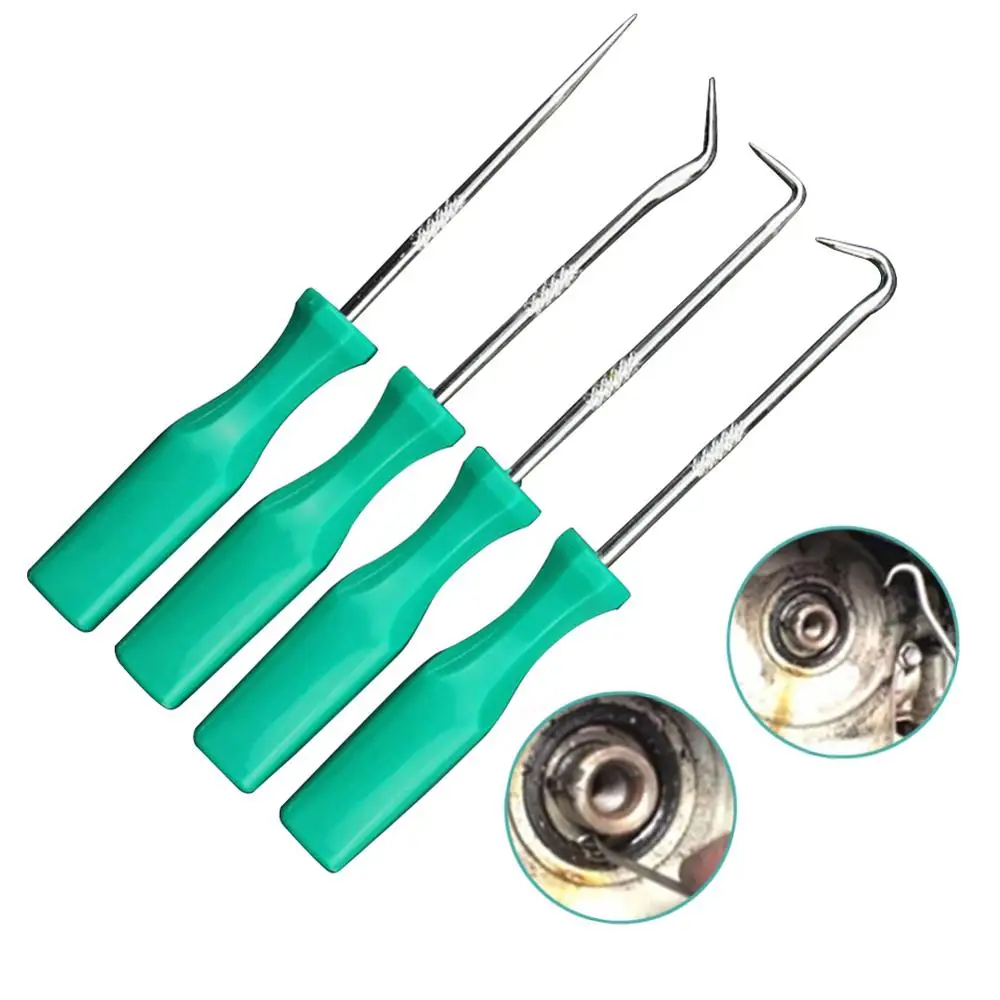 

4Pcs 140mm Car Auto Vehicle Oil Seal Screwdrivers Set O-Ring Seal Gasket Puller Remover Pick Hooks Tool