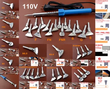 

AC110V 50-60Hz 16pcs Leather Craft Electric Edge Crease Edging & Creasing Machine Soldering Iron Replace Head Tip Press Tool NEW