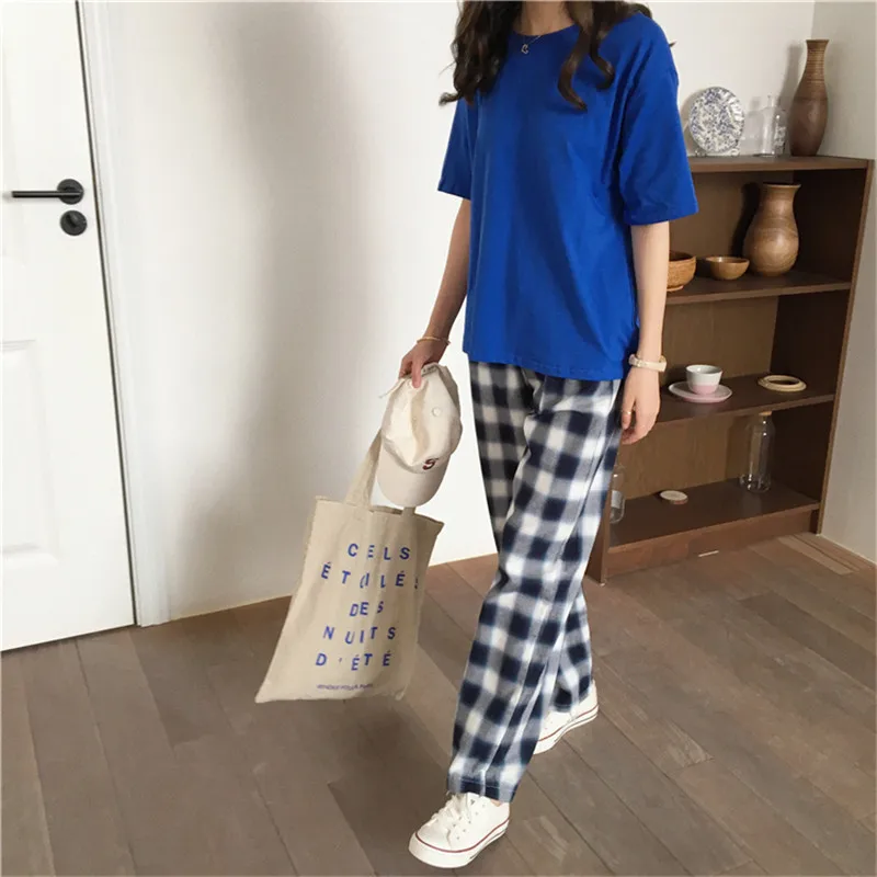 95% Cotton Candy Colors T Shirt Summer Women Loose Solid Tee Shirt Female Short Sleeve Tops Tees Causal O-Neck Basic T-shirt