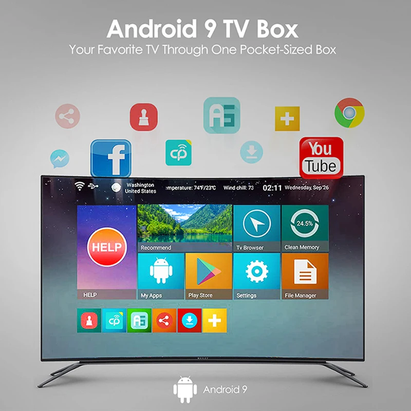 Оригинальная ТВ-приставка Beelink GT-King Android 9,0 Amlogic S922X 4 Гб LPDDR4 64 Гб rom 2,4G+ 5G двойной wifi 1000M LAN Поддержка голосового управления 4K