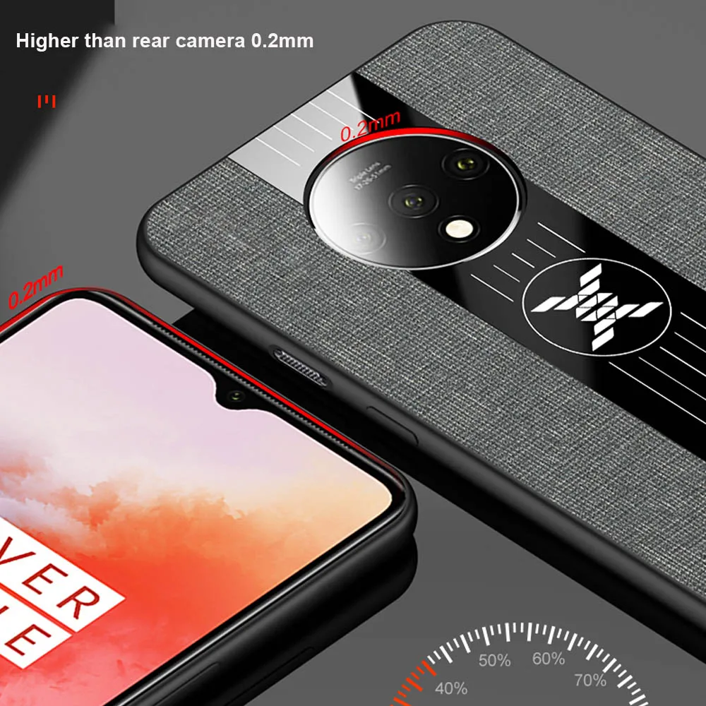 Для Oneplus 7T чехол силиконовый мягкий ТПУ бампер кольцо держатель Магнитный для