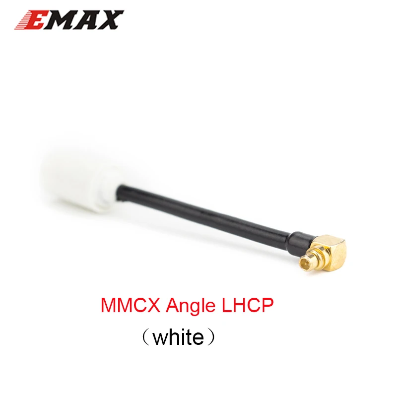 MMCX Angle LHCP Whi EMAX Nano 5,8G FPV антенна-RHCP/LHCP 50 мм SMA/MMCX/угол MMCX для RC плоскость FPV гоночный Дрон - Цвет: MMCX Angle LHCP Whi