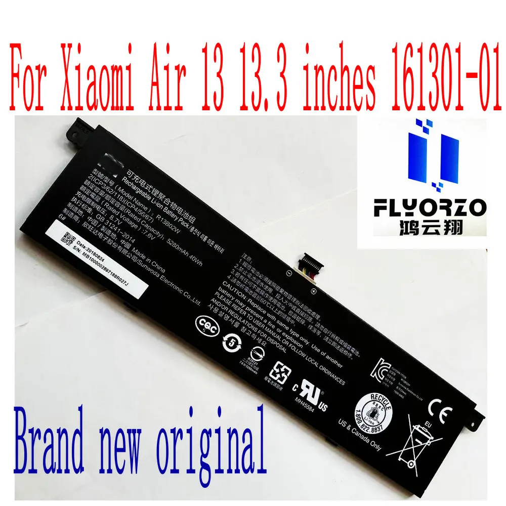 100 Brand New Original 5280mah 40wh R13b02w Battery For Xiaomi Air 13 13 3 Inches 01 Laptop Mobile Phone Batteries Aliexpress