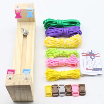 

6 Parachute Cords and 6 SIDE Release Plastic Buckle Belt Machine paracord Solid Wood Knit Weave DIY Manual Hair Cut Set