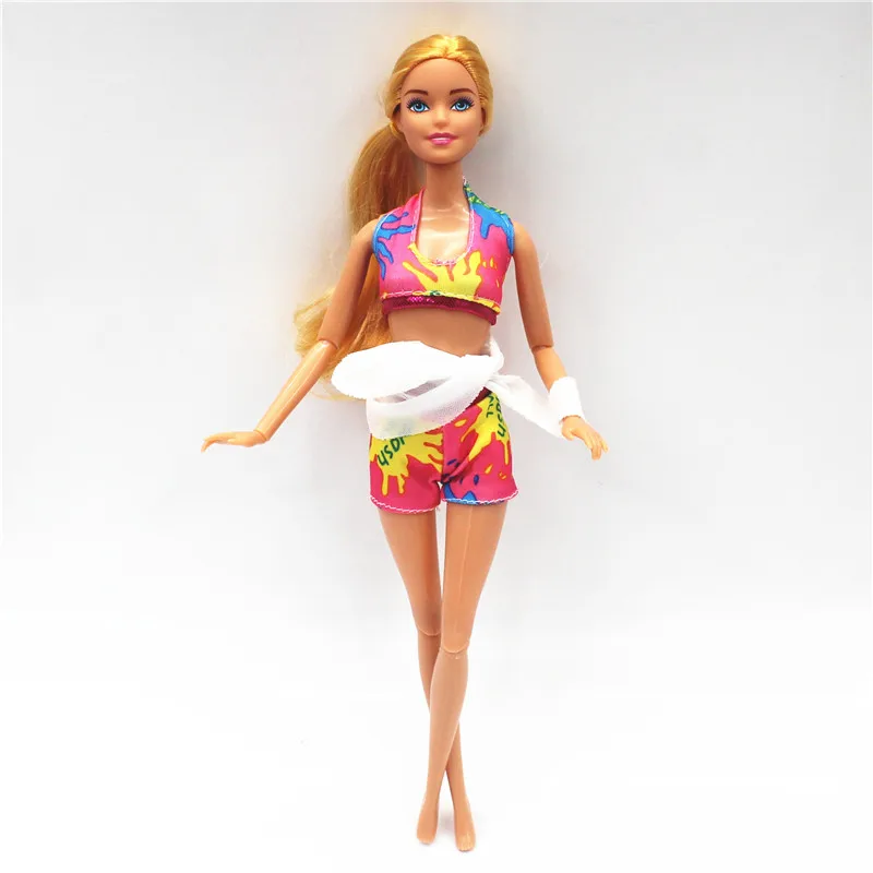 

Fashion Hawaii Swimwear Clothes Bikini Outfits Set for 1/6 CD FR Kurhn Vintage BJD Doll Accessories Role Play House Dressing Up