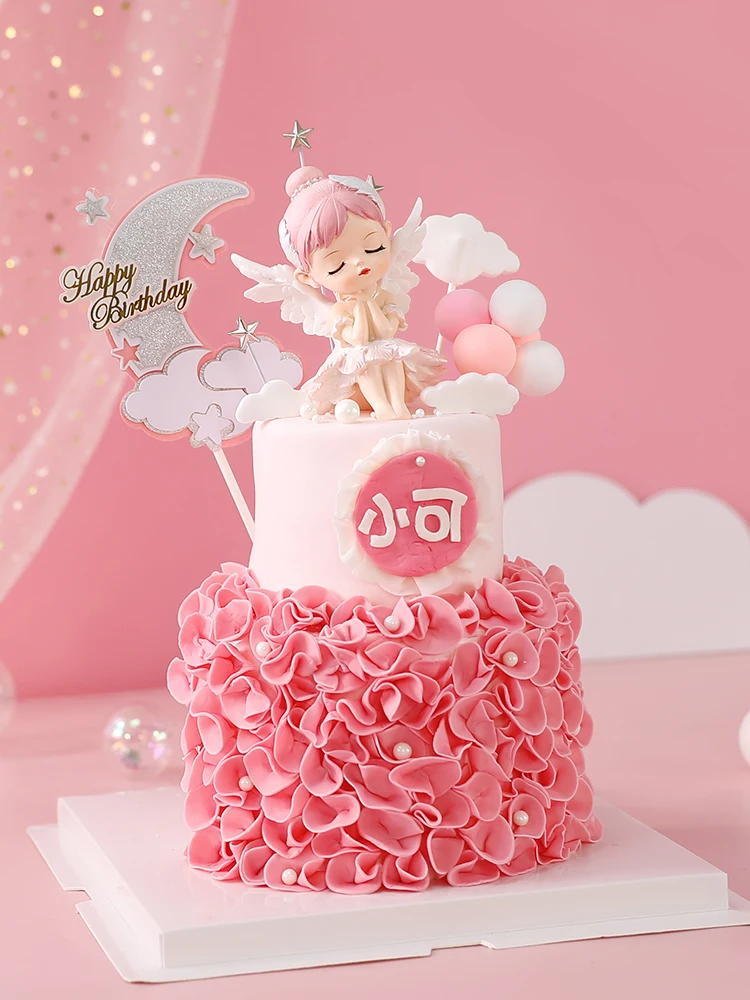 Топпер для торта в виде крыла ангела девочек украшение на день рождения радуга