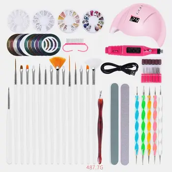 

Nail Set Manicure Gel Nail Polish Kit Electric Nail Drill Phototherapy Machine Set Painted Pen Manicure Set Beauty Tool Gift