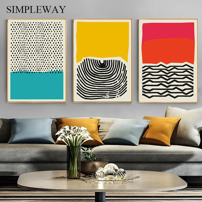 Abstract Geometry Art Canvas Poster Print Nordic Minimalist Art Home Wall Decor