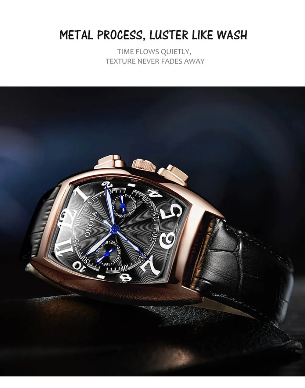 ONOLA брендовые автоматические механические мужские часы модные деловые наручные часы Уникальный кожаный ремень высококачественные подарочные часы Мужская коробка