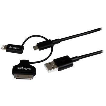

StarTech.com 1m Lightning Cable, Dock 30 pin or Micro USB to USB-black Color