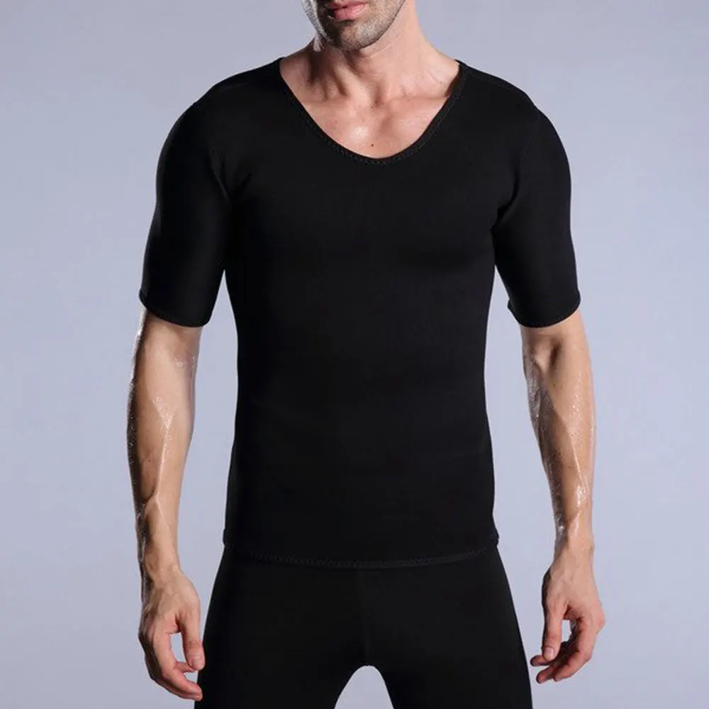 Размера плюс Для мужчин кофта Body Shaper жилет неопрена похудения талии тренер