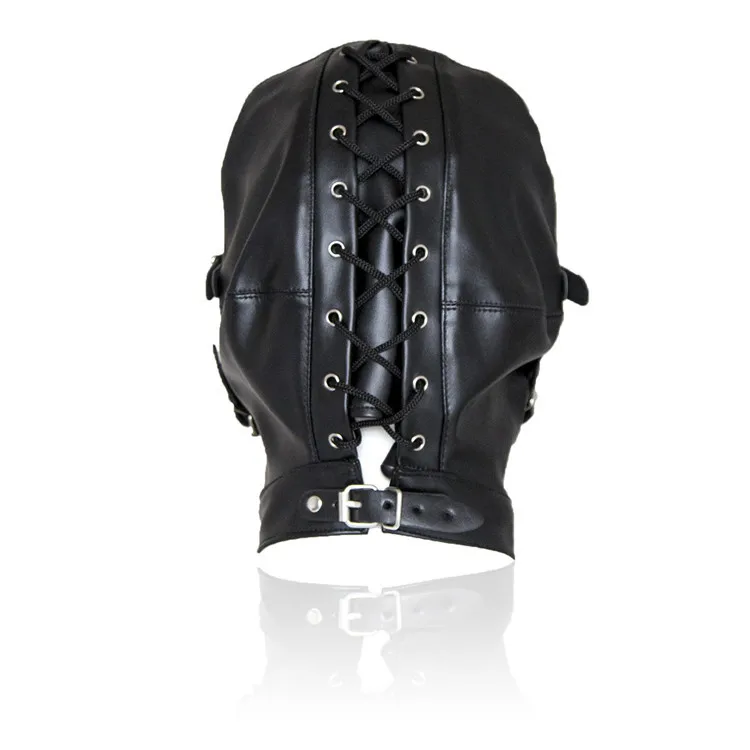 Manufacturers Direct Selling Dew Eyes Yellow Ball Gag Head Band Mask Sexy Adult Products Hooding Mouth Ball Leather Black And Wh