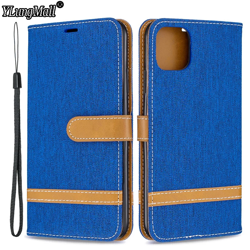 

Flip Cowboy Cloth Texture Phone Case For iPhone 11 Pro Max Funda iPhone Xs Max XR XI 7 8 6s 6 Plus Wallet Card Slots Cover Case