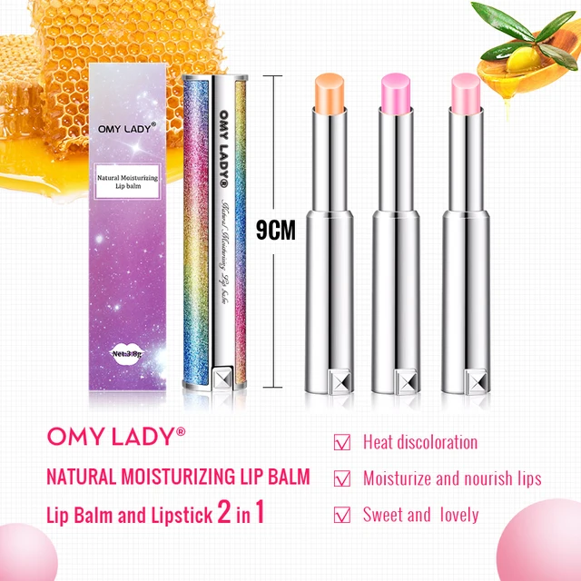 OMY LADY Lip Balm Beewax Moisturizing Nourishing Lip Plumper Lip Lines Natural Extract Makeup Lipstick