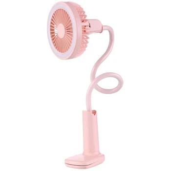 

Clip Fan Battery Operated LED Light Fan with Flexible , with 2 Fan Modes and 3 Lighting Modes