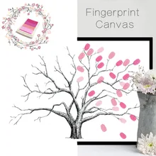 Amazon Горячая креативные DIY пальчиковые каракули декоративные картины маслом Свадьба День рождения отпечаток пальца Цянь дао Шу FPBD001