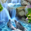 Custom Photo Dolphin 3D Flooring Sticker Mural Wallpaper Bathroom Living Room PVC Self-Adhesive Waterproof Floor Decor Painting ► Photo 3/6