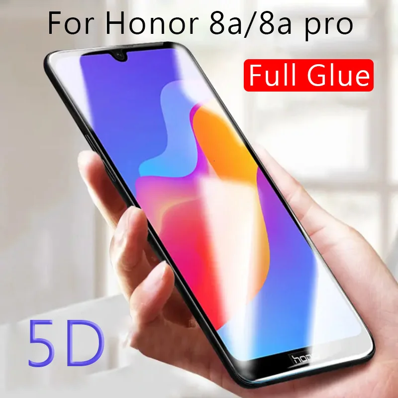 

5d full glue tempered glass on honor 8a pro protective glass screen protector for huawei honor8a 8 a a8 8apro phone safety 6.09