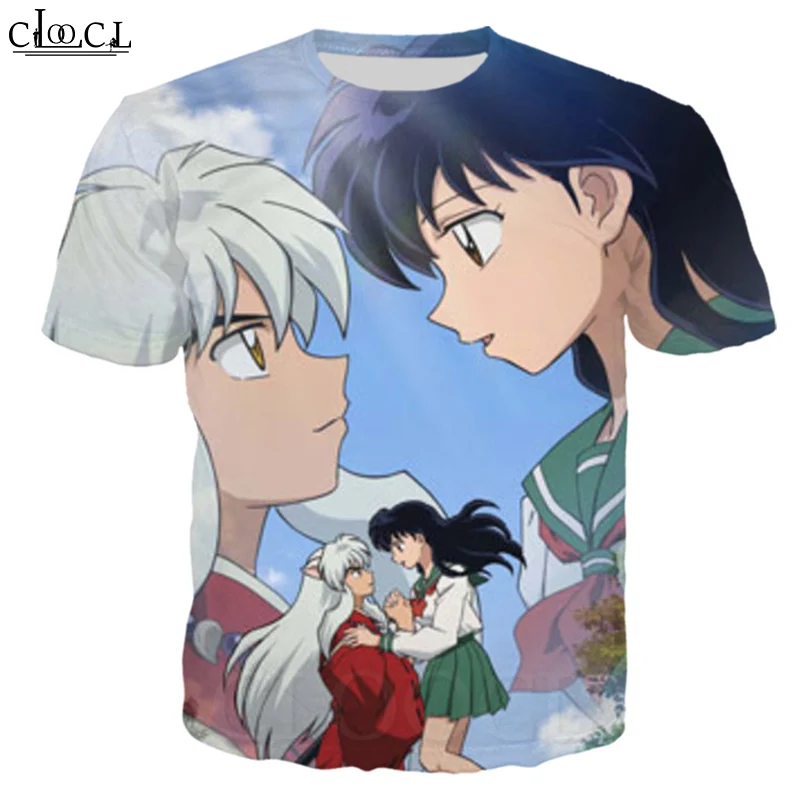 CLOOCL Inuyasha мультфильм аниме футболка 3D печать мужчины женщины короткий рукав